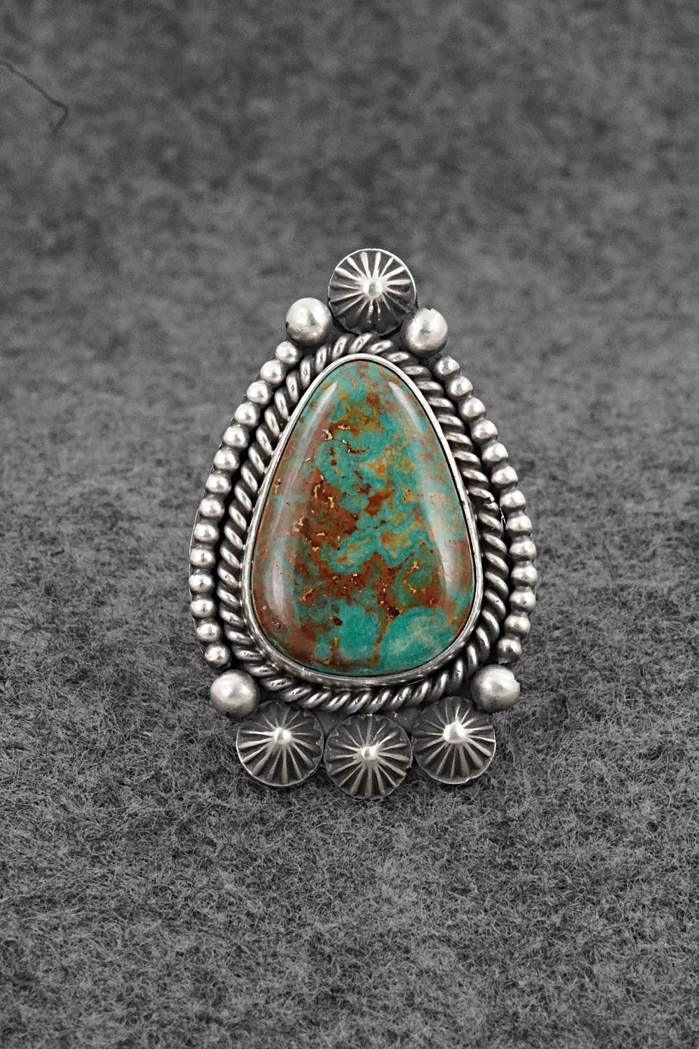 Turquoise & Sterling Silver Ring - Michael Calladitto - Size 10