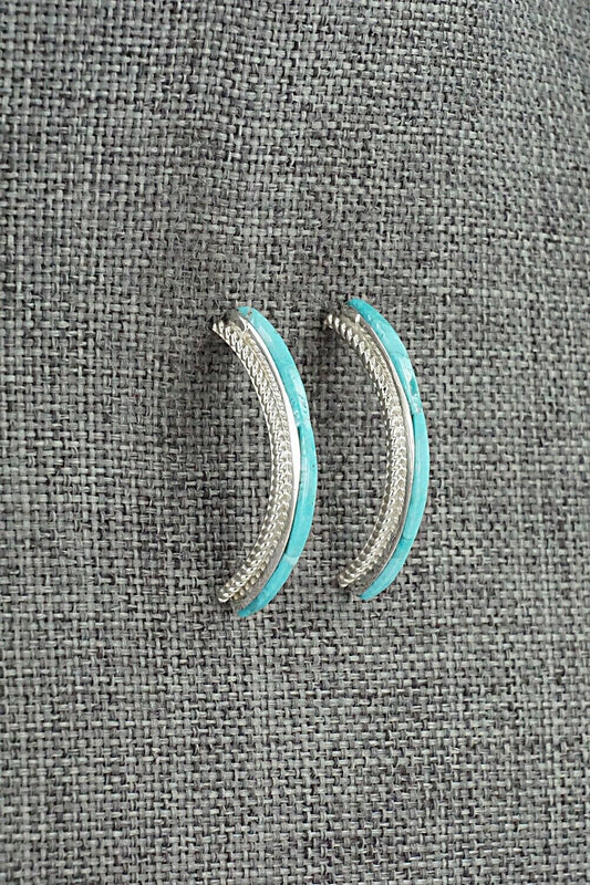 Turquoise & Sterling Silver Earrings - Alan Barney