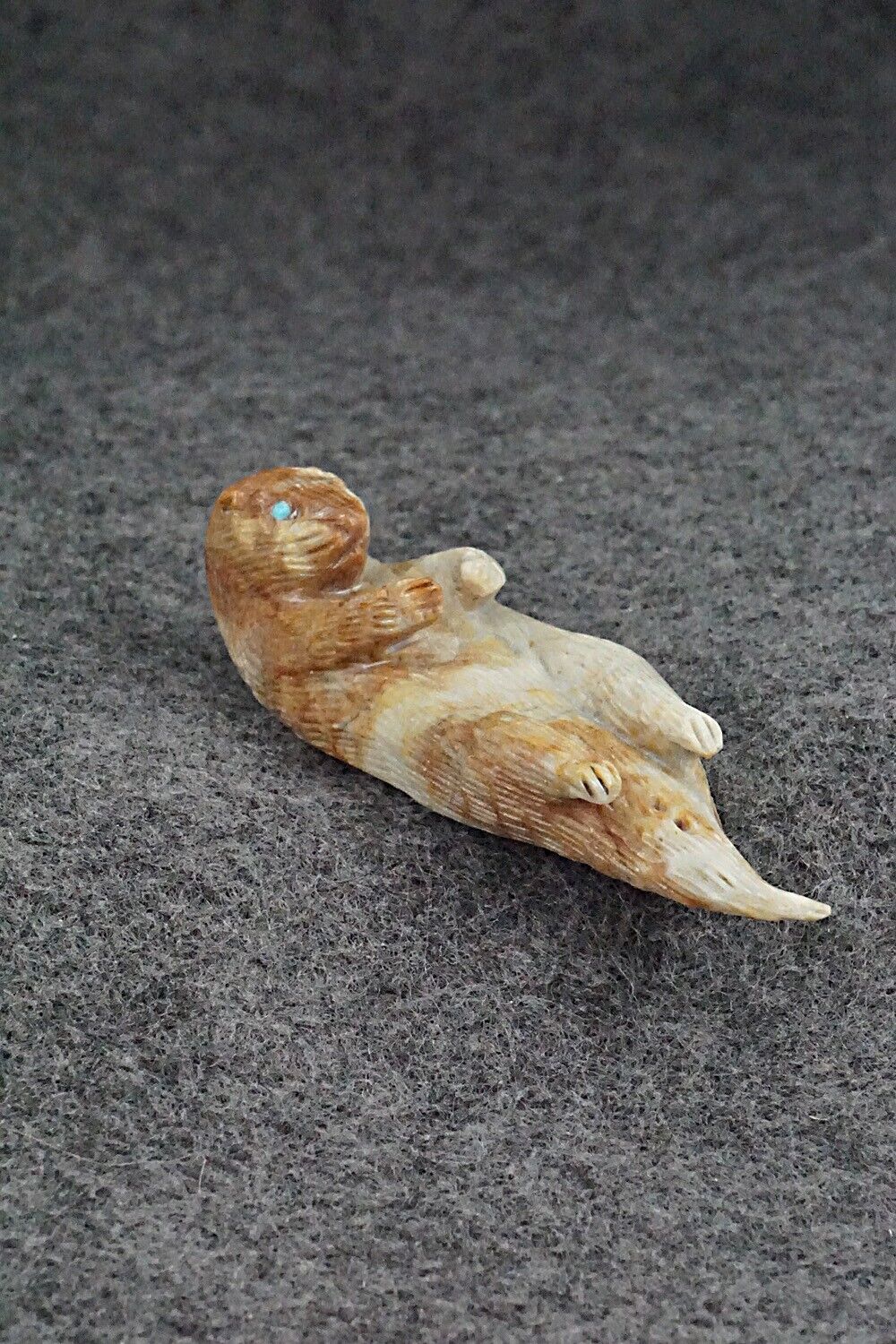 Otter Zuni Fetish Carving - Lance Cheama