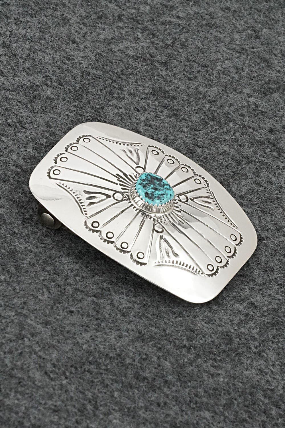 Turquoise & Sterling Silver Belt Buckle - Jolene Begay