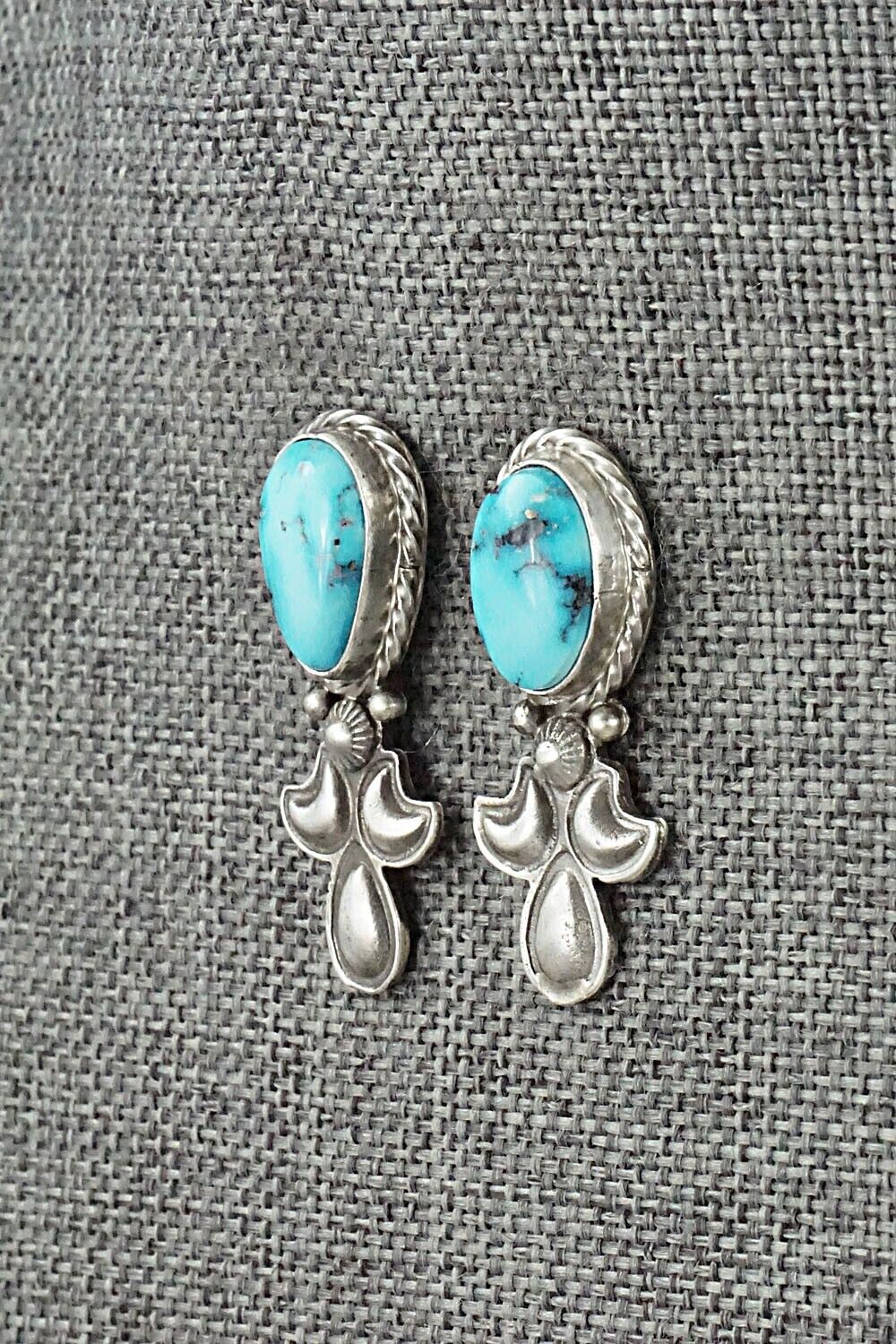 Turquoise & Sterling Silver Squash Blossom Set - Adrienne Gordon