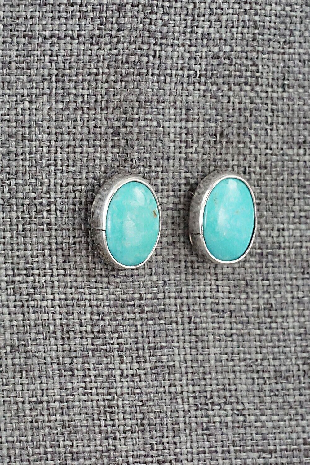 Turquoise & Sterling Silver Earrings - Marco Begaye