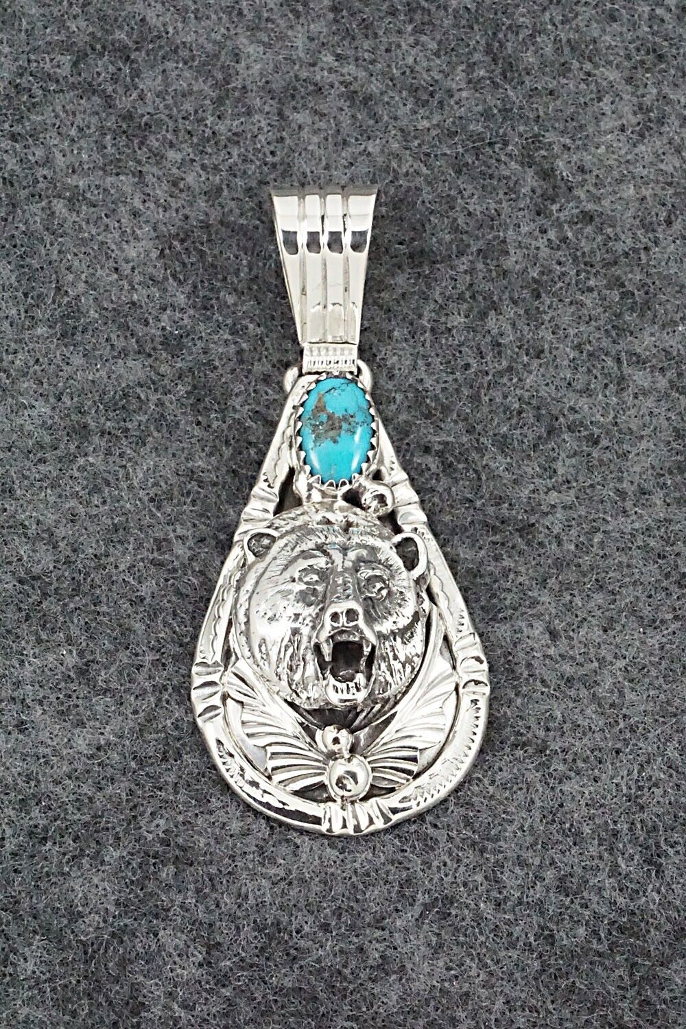 Turquoise & Sterling Silver Pendant - Henry Attakai