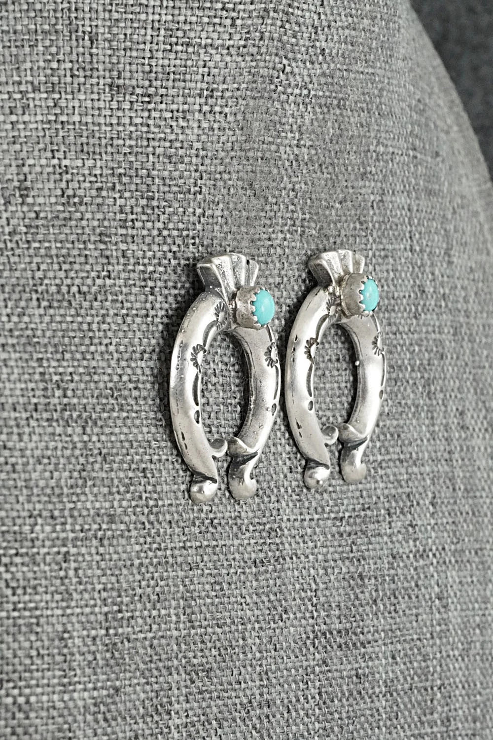 Turquoise & Sterling Silver Earrings - Adrienne Gordon