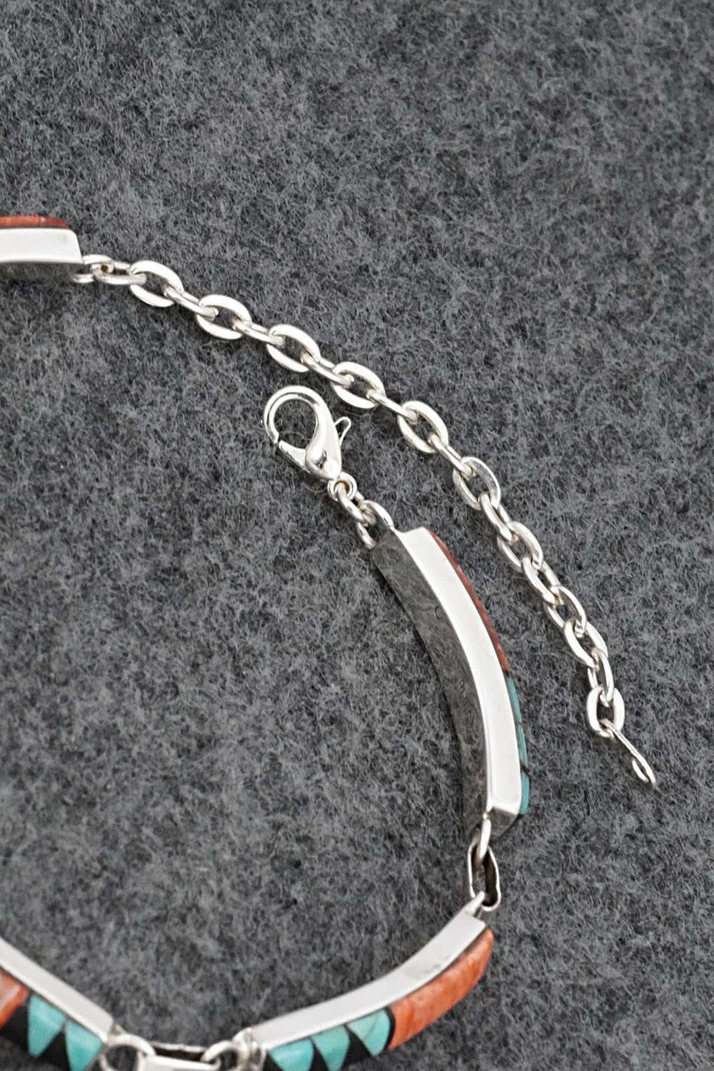 Multi-Stone & Sterling Silver Link Bracelet - Priscella Smith