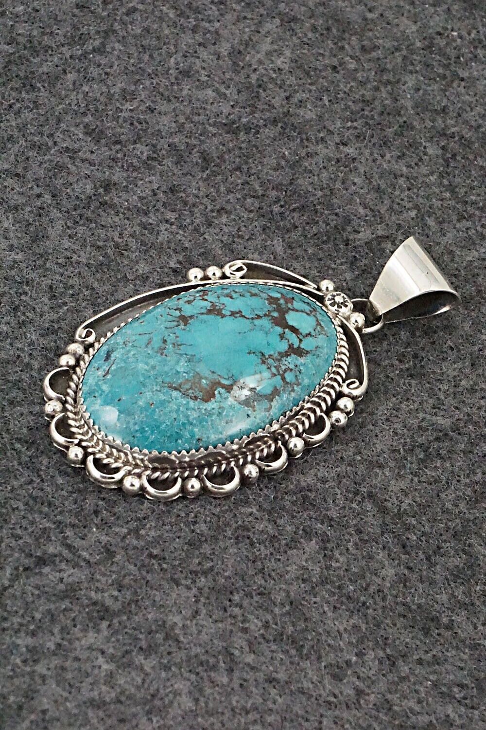 Turquoise & Sterling Silver Pendant - Freda Martinez