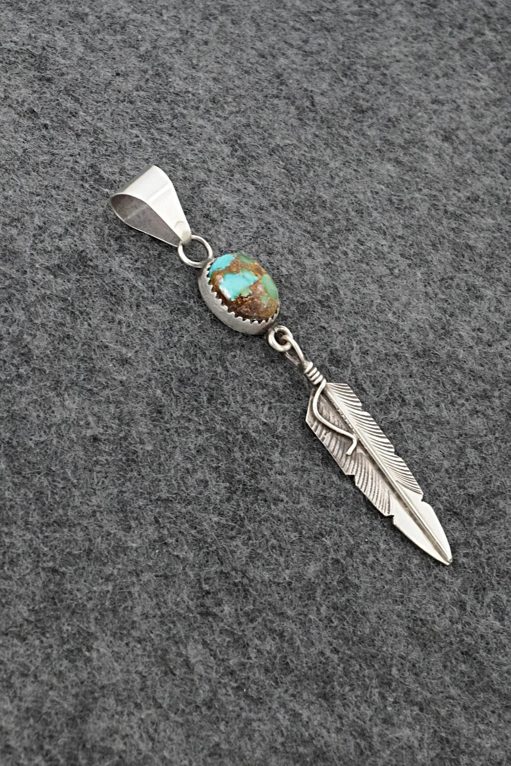 Turquoise & Sterling Silver Pendant - Chris Charley