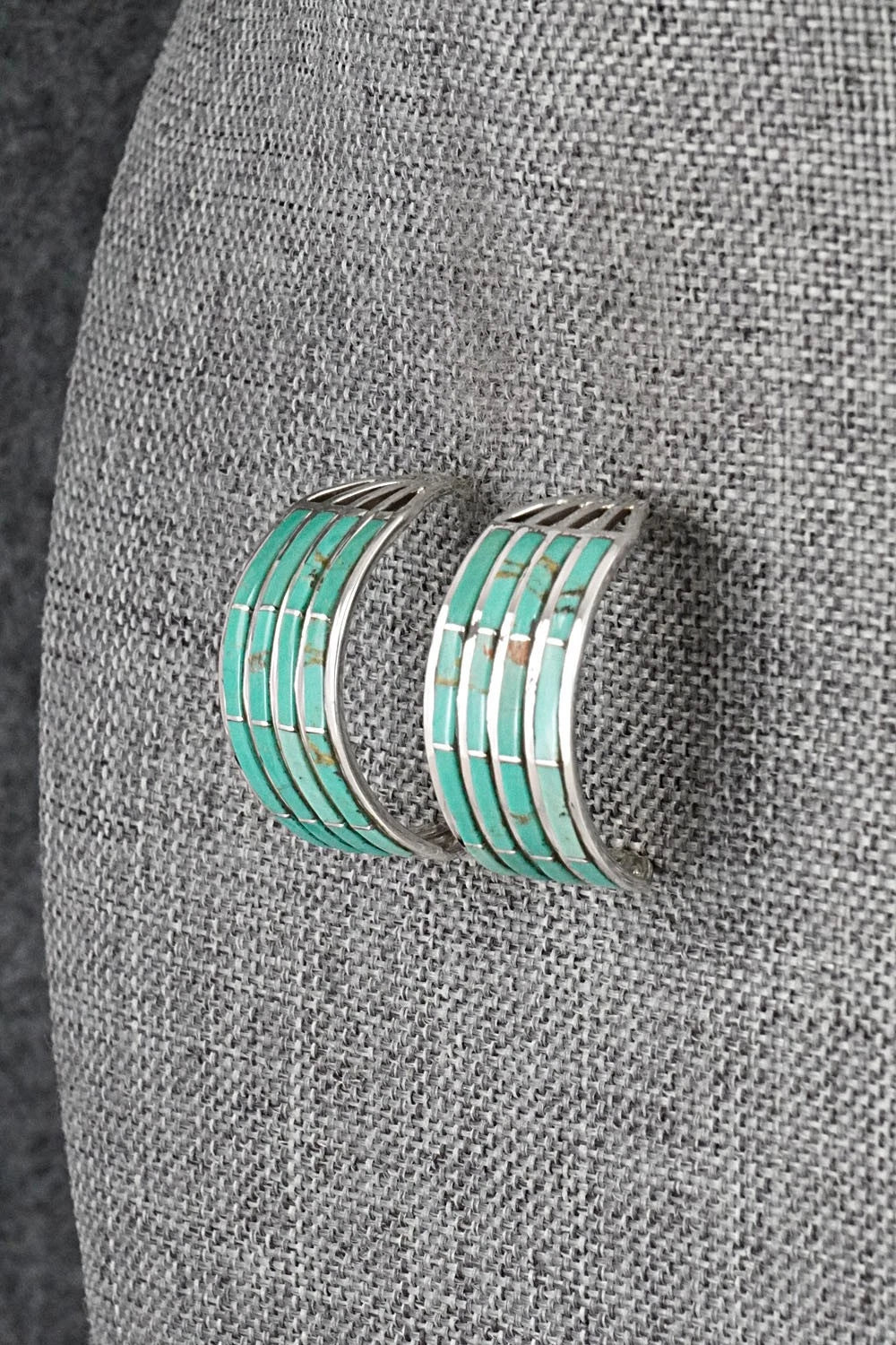 Turquoise & Sterling Silver Earrings - Andrew Enrico