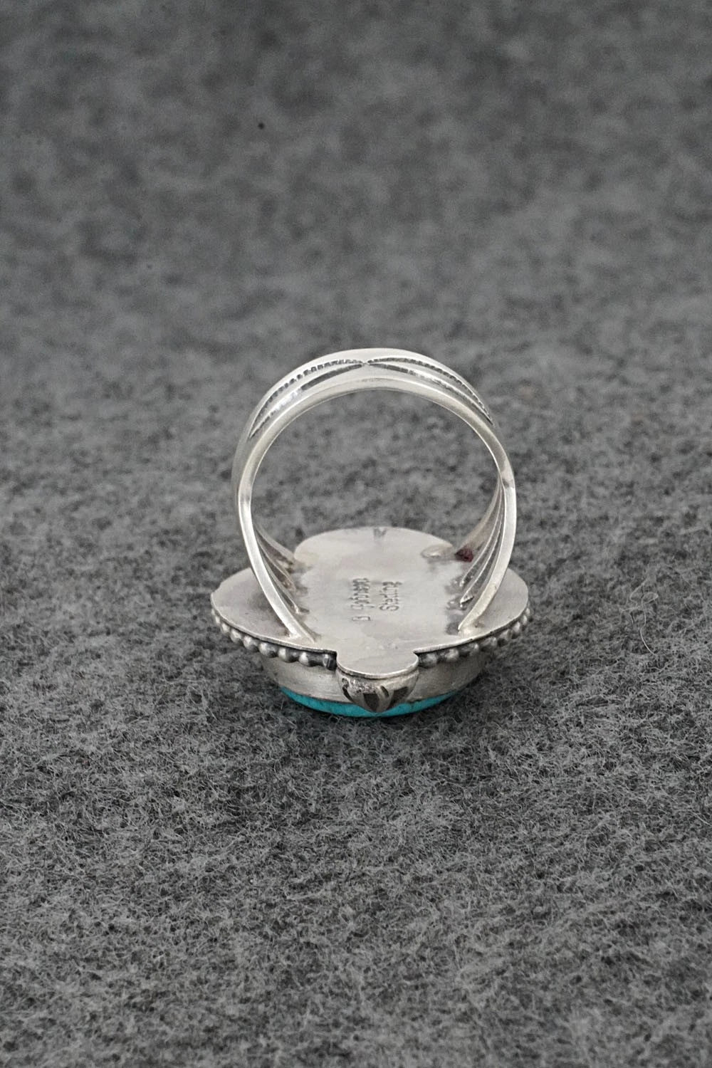 Turquoise & Sterling Silver Ring - Bobby Johnson - Size 6