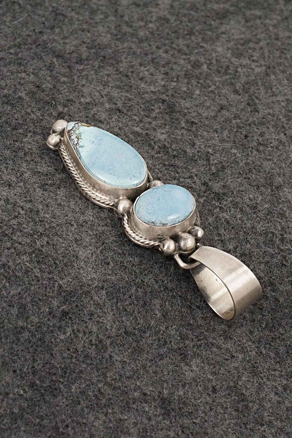 Turquoise & Sterling Silver Pendant - Bobby Johnson
