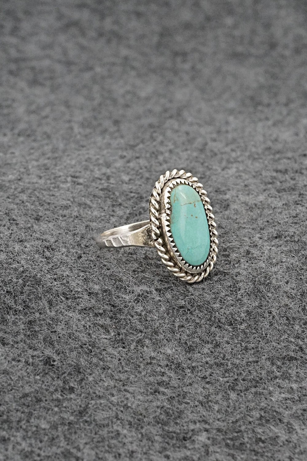 Turquoise & Sterling Silver Ring - Darius Arviso - Size 7.75