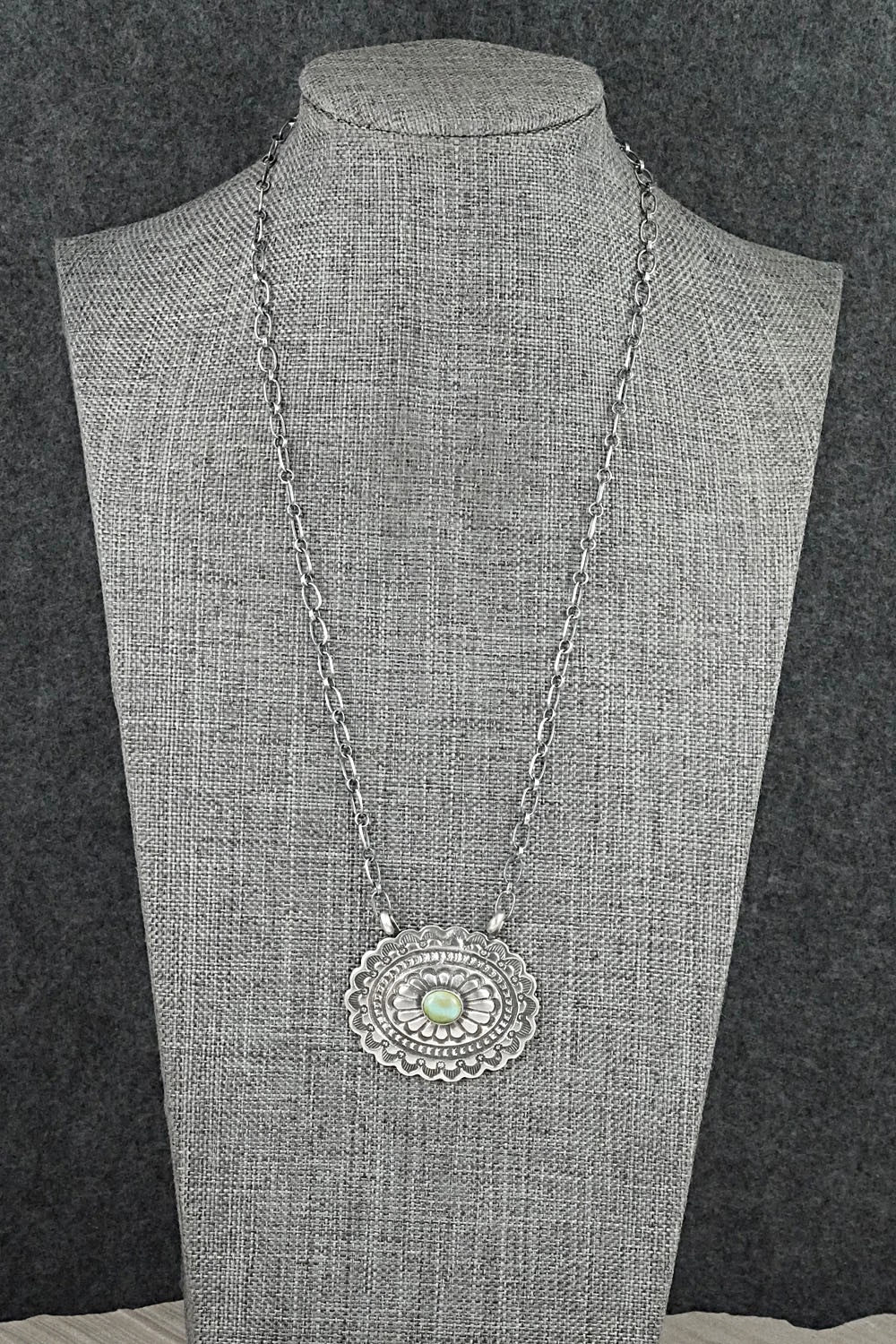 Turquoise & Sterling Silver Necklace - Adrienne Gordon