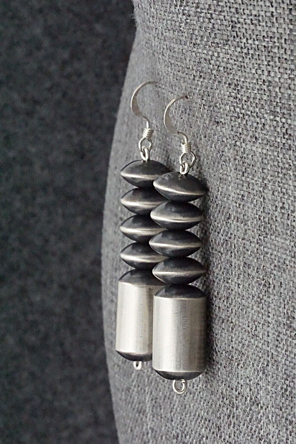 Sterling Silver Navajo Pearl Earrings - Crystal Haley