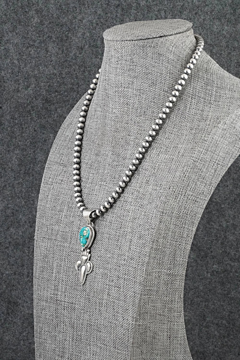 Turquoise & Sterling Silver Necklace - Gary Shorty