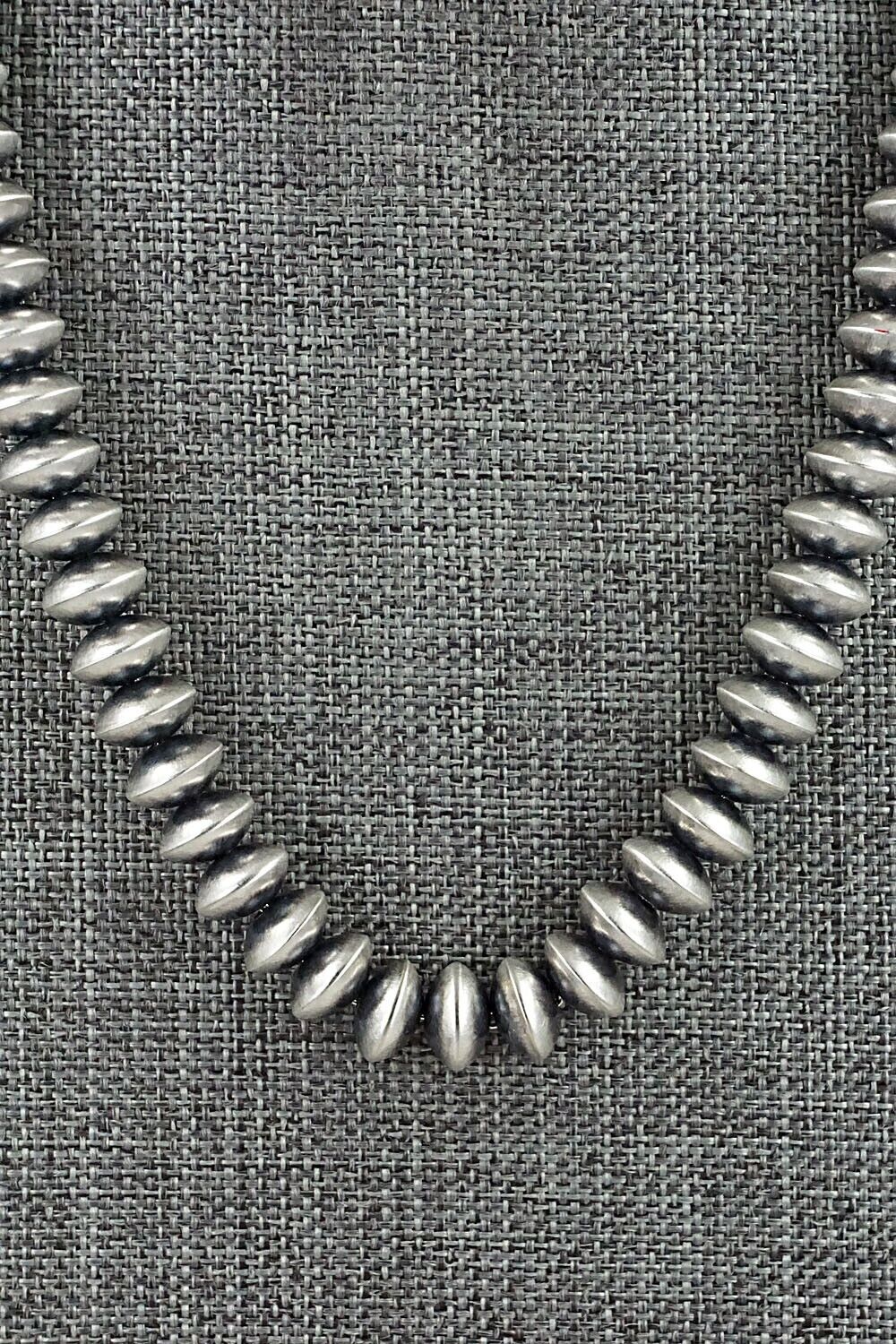 Sterling Silver Navajo Pearl Necklace 20" - Bryannen Halwood