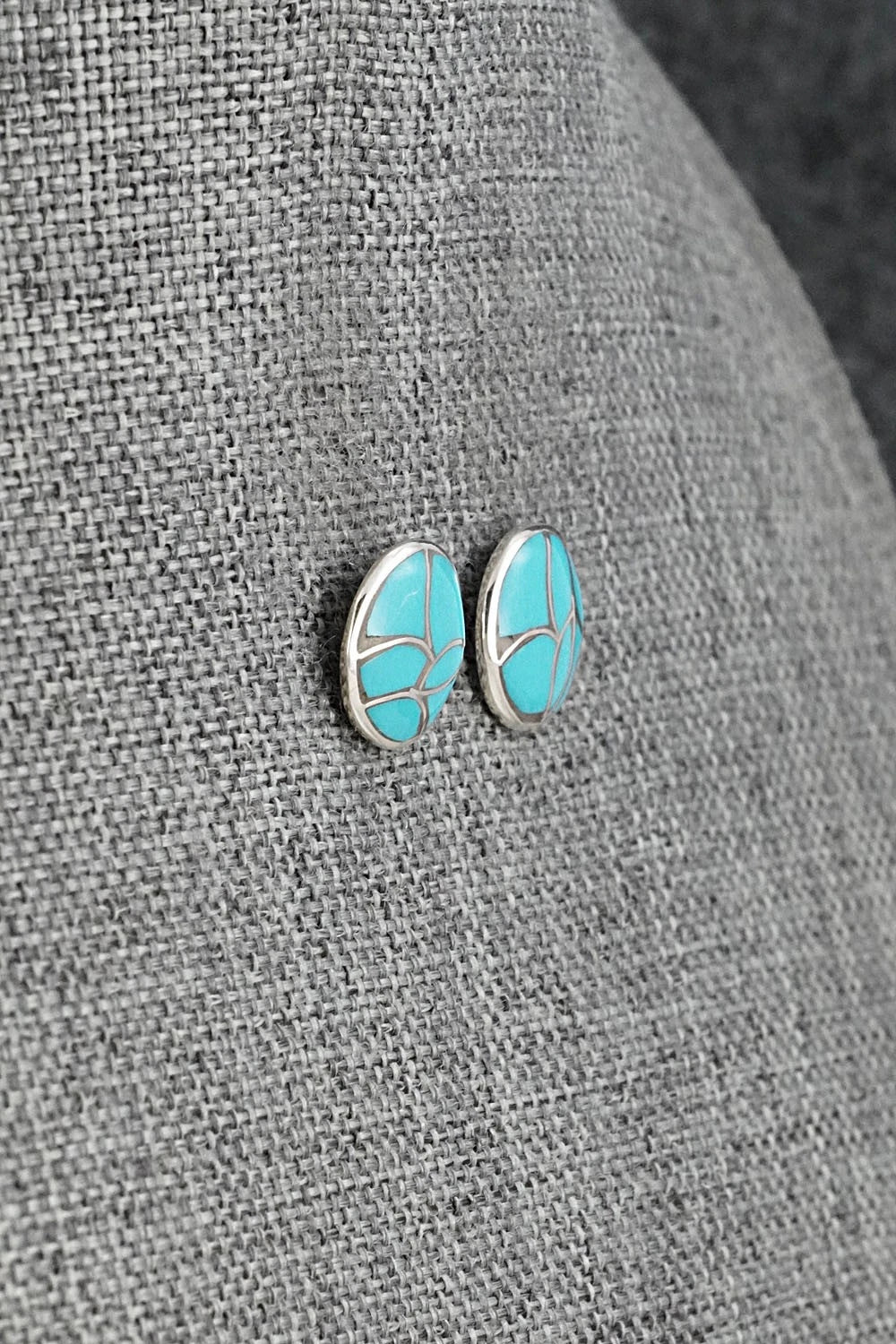 Turquoise & Sterling Silver Earrings - Orena Leekya