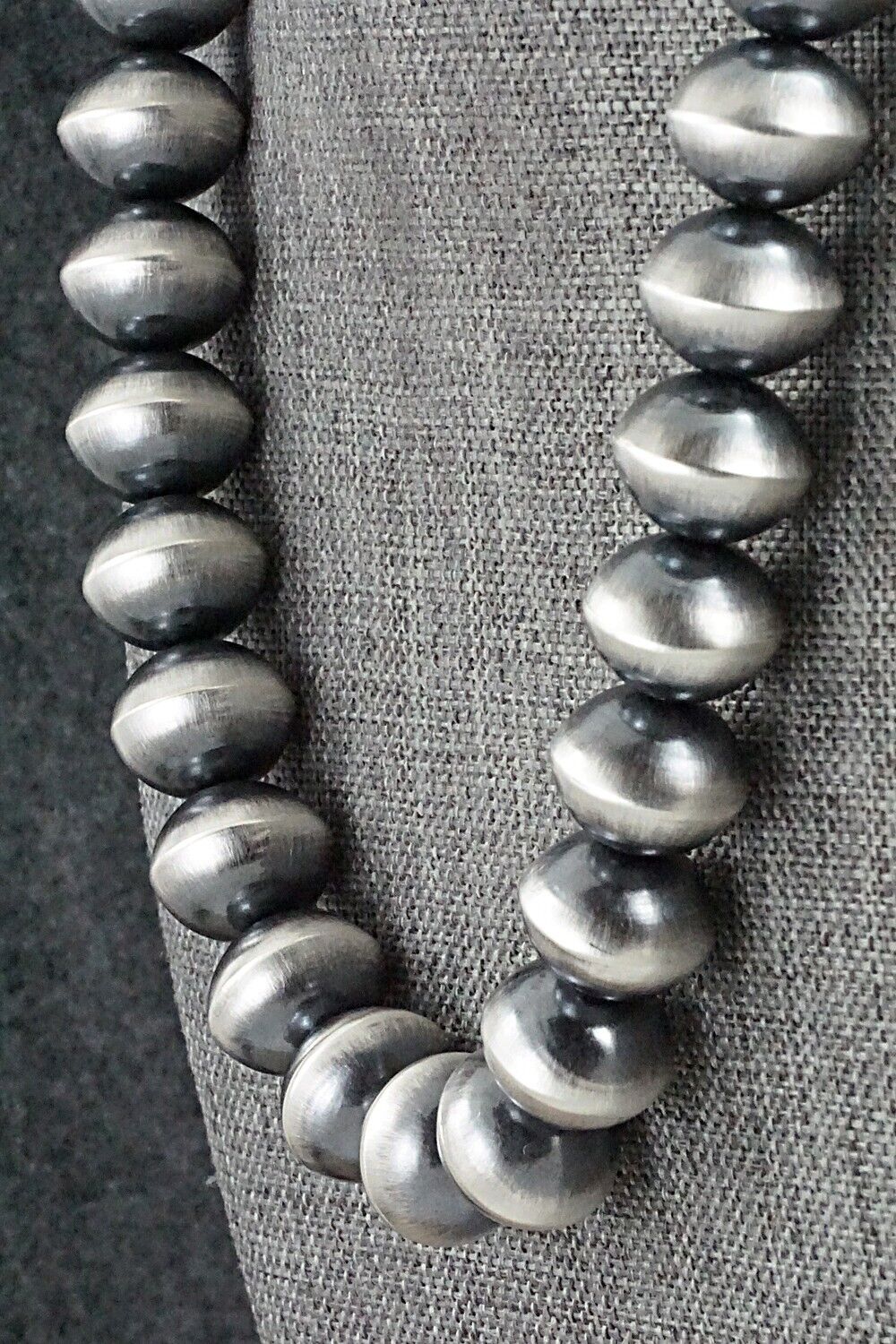 Sterling Silver Navajo Pearl Necklace 19" - Tonisha Haley