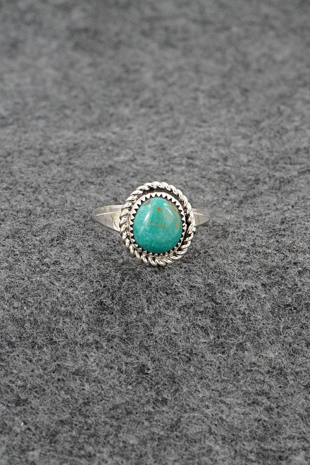 Turquoise & Sterling Silver Ring - Darius Arviso - Size 8
