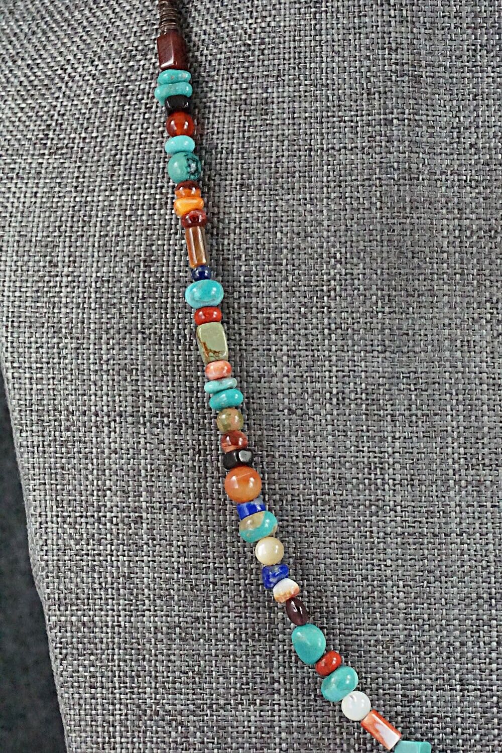 Multi-Stone and Sterling Silver Necklace - Helen Tsosie