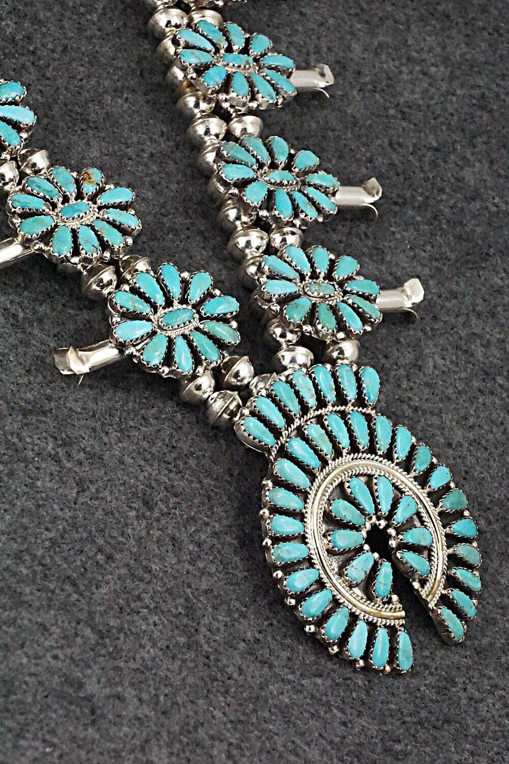 Turquoise & Sterling Silver Squash Blossom Set - Zeita Begay