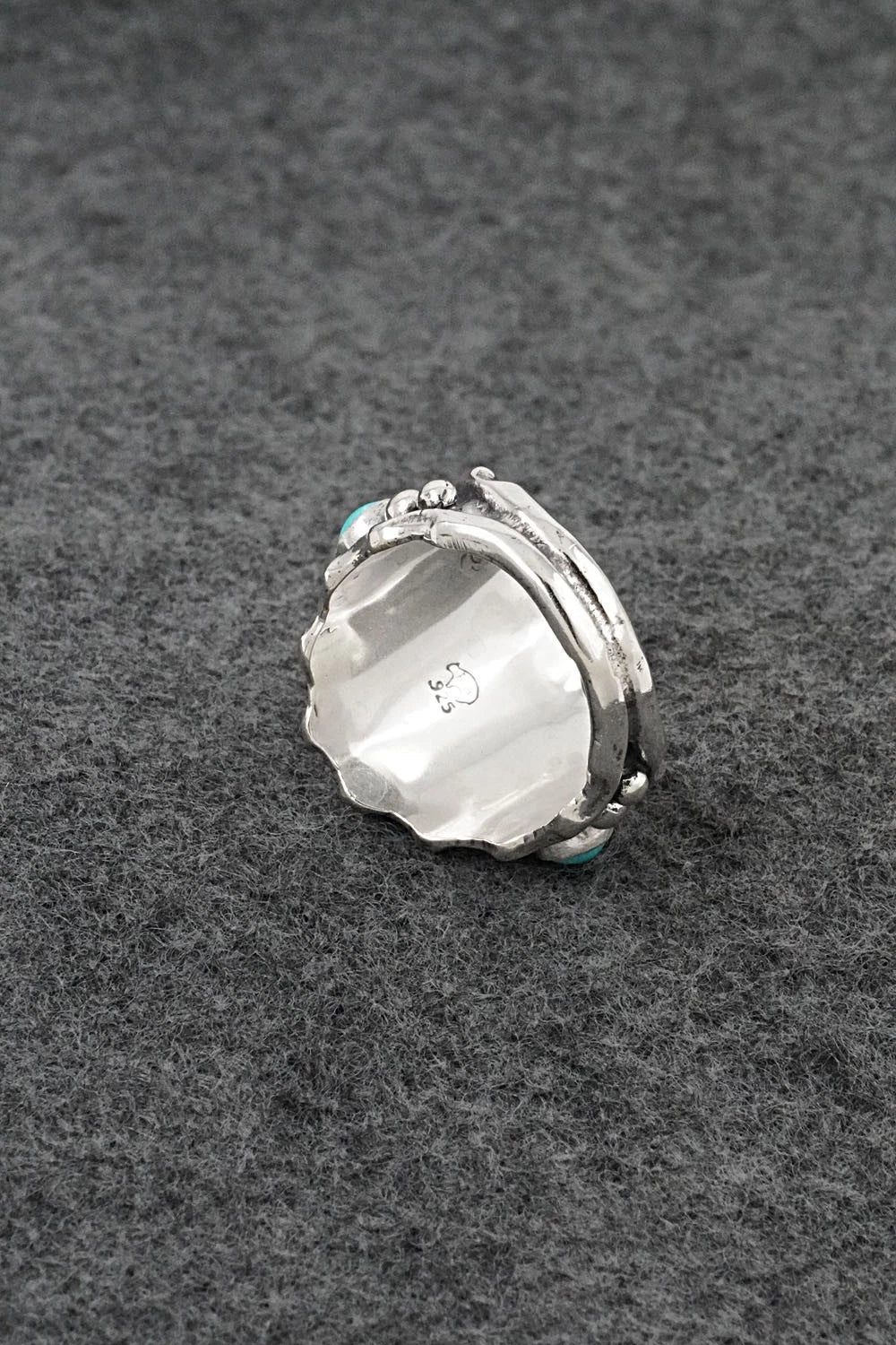 Turquoise & Sterling Silver Ring - Genevieve Francisco - Size 11