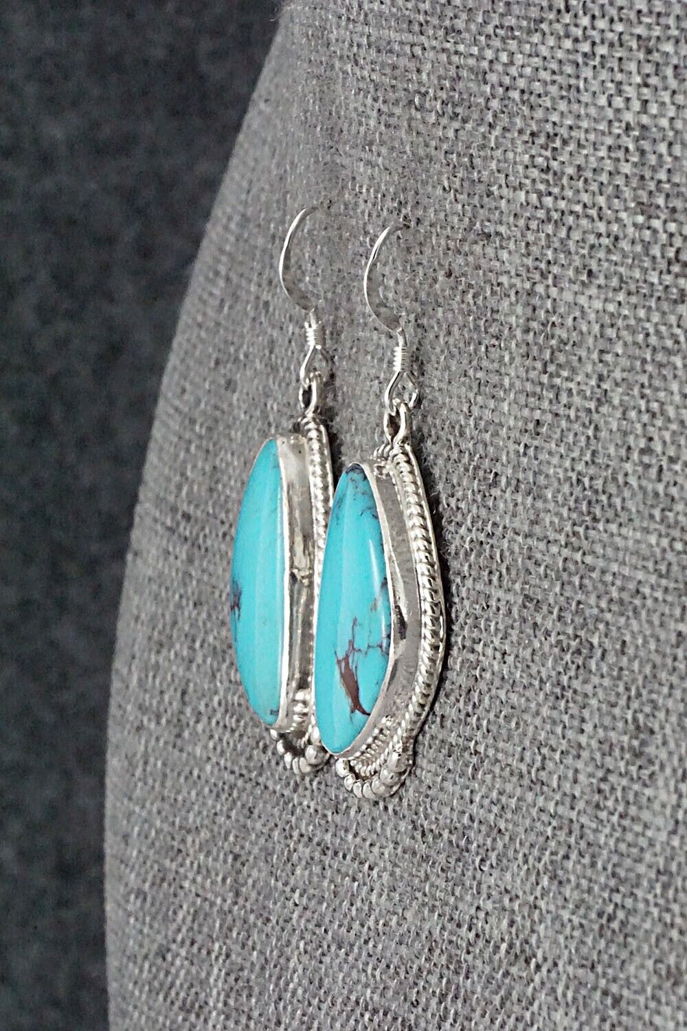 Turquoise & Sterling Silver Earrings - Verley Betone