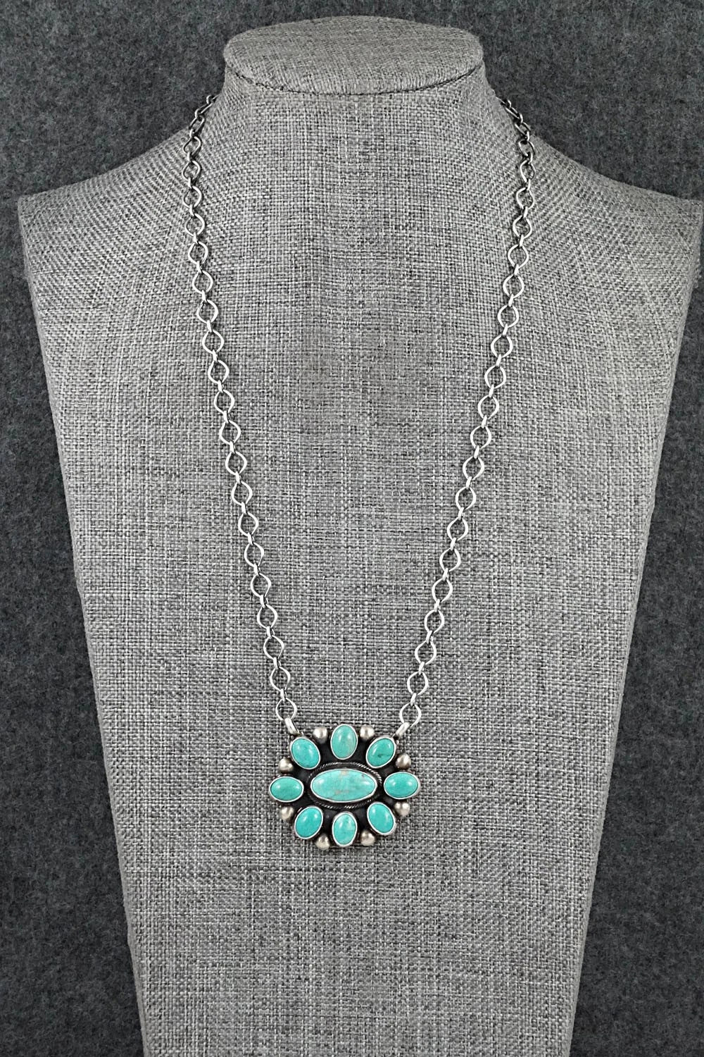 Turquoise & Sterling Silver Necklace - Kathleen Livingston