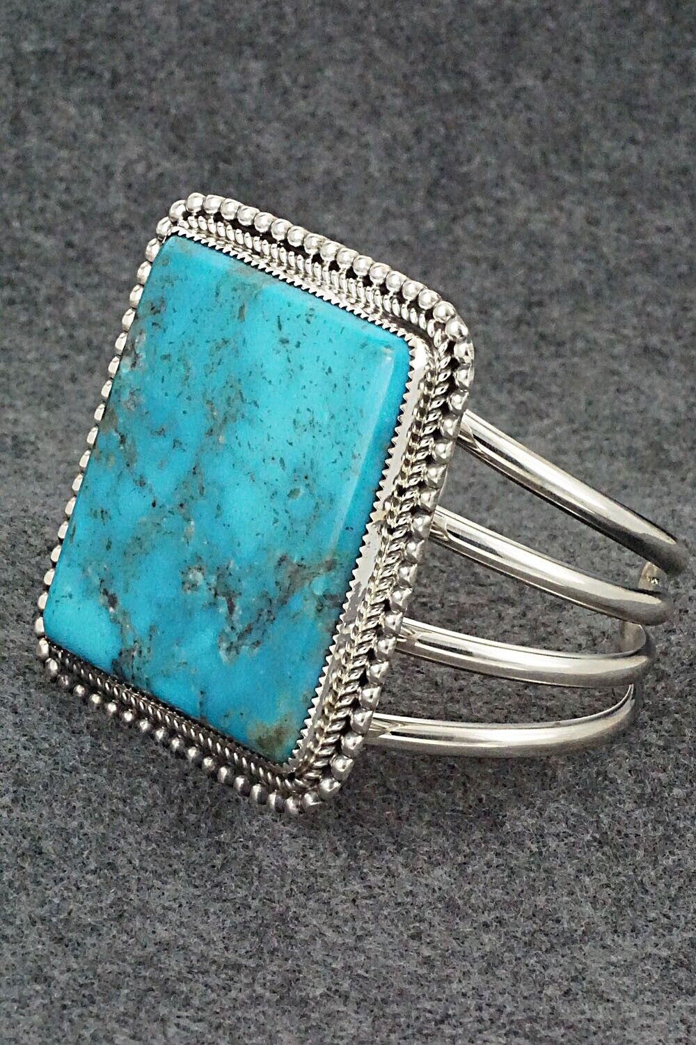 Turquoise & Sterling Silver Bracelet - Leslie Nez