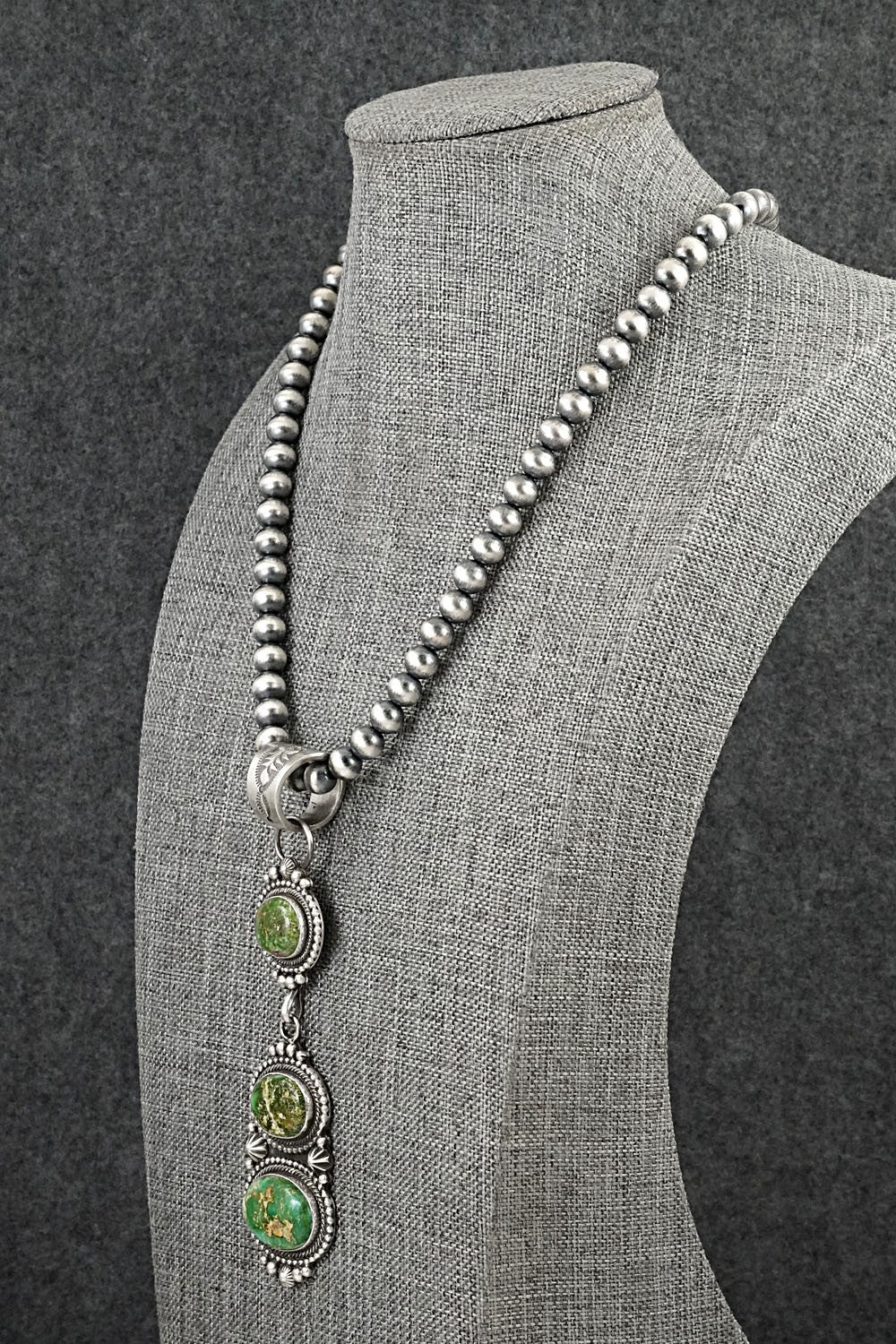 Turquoise & Sterling Silver Necklace - Tom Lewis