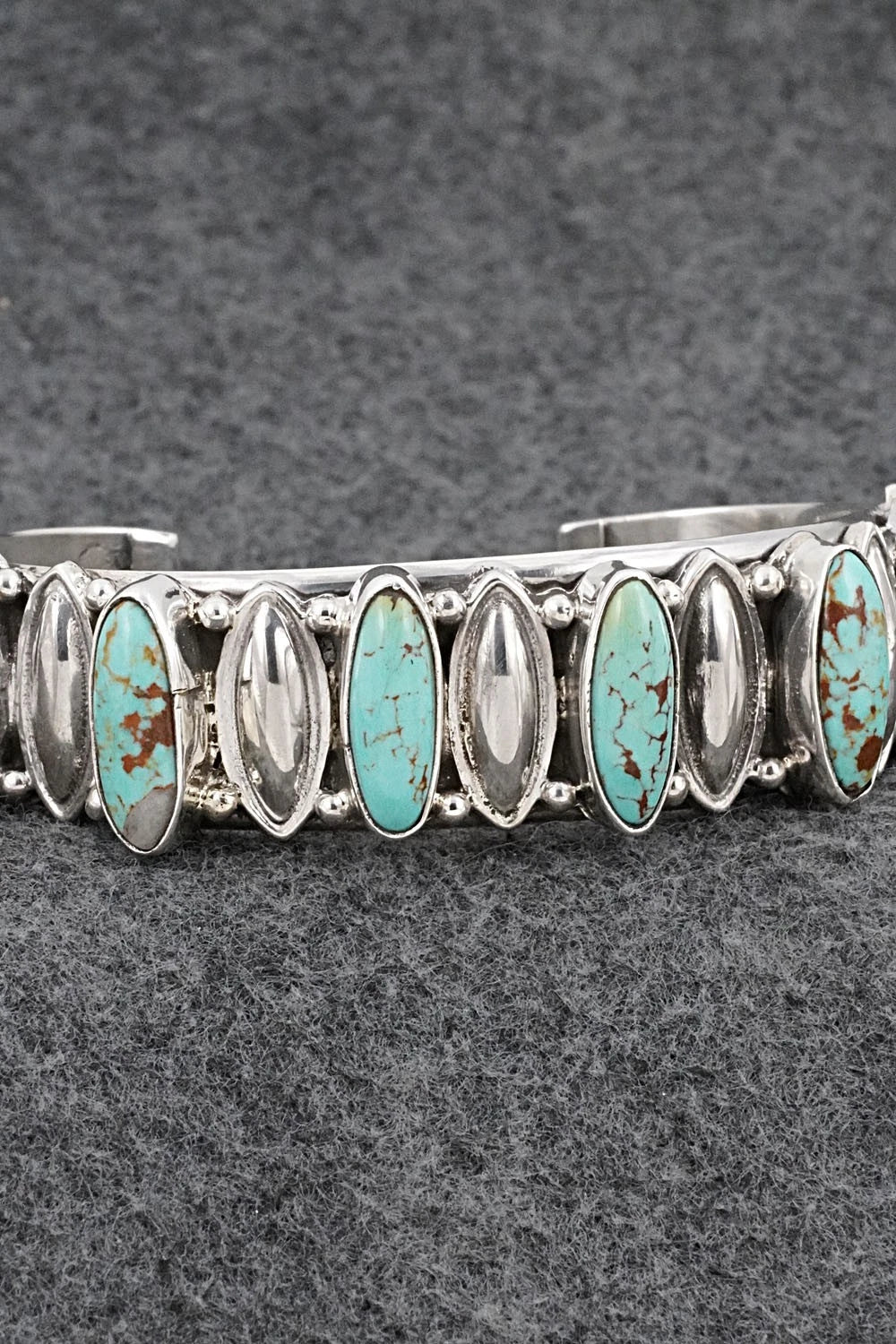 Turquoise & Sterling Silver Bracelet - Jamison Hoskie