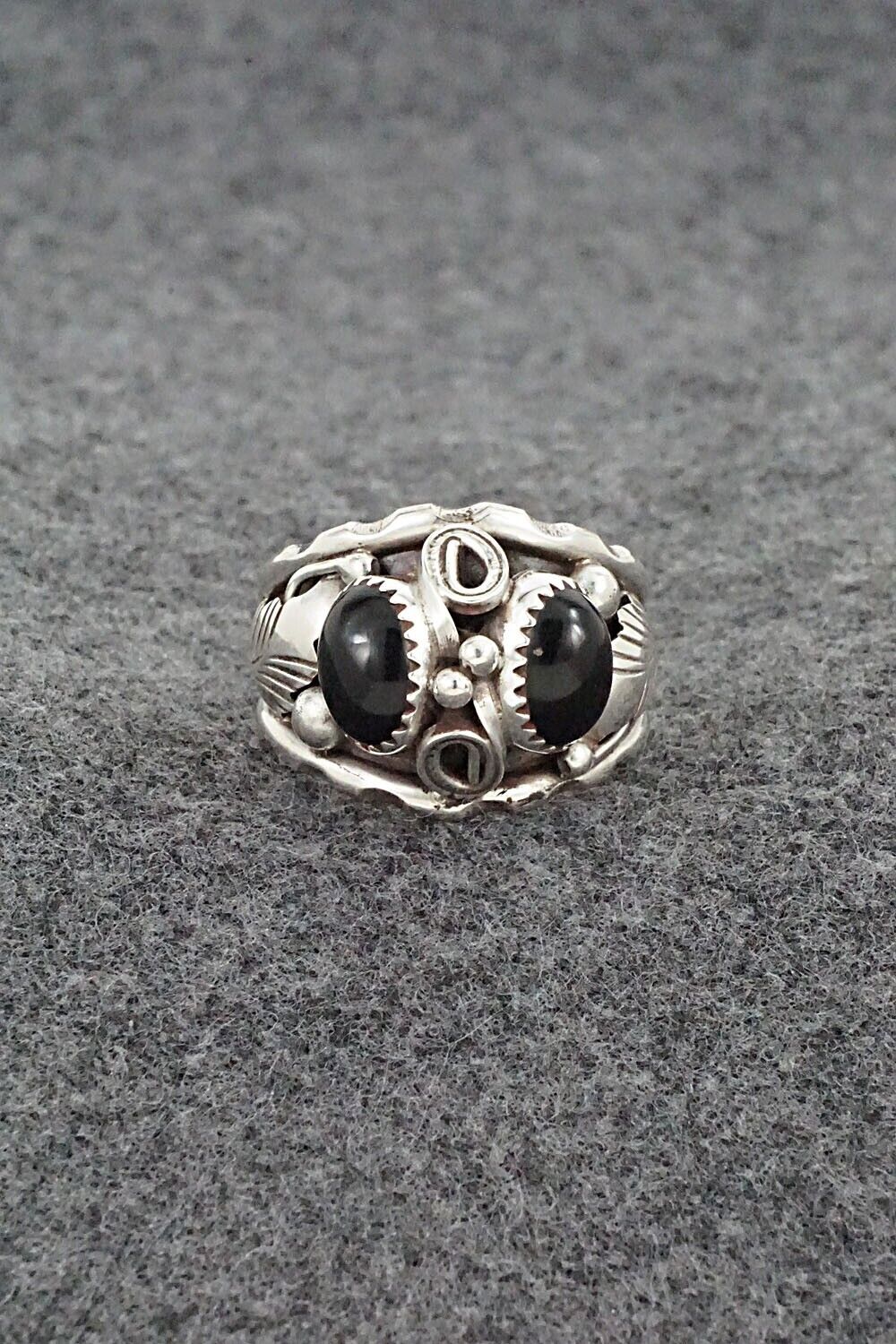 Onyx & Sterling Silver Ring - Max Calladitto - Size 11.5