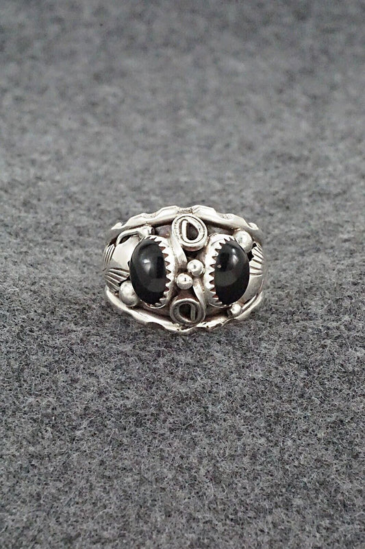 Onyx & Sterling Silver Ring - Max Calladitto - Size 11.5