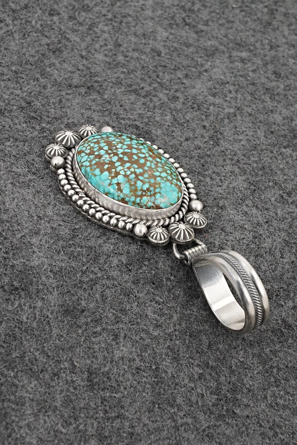 Turquoise & Sterling Silver Pendant - Michael Calladitto