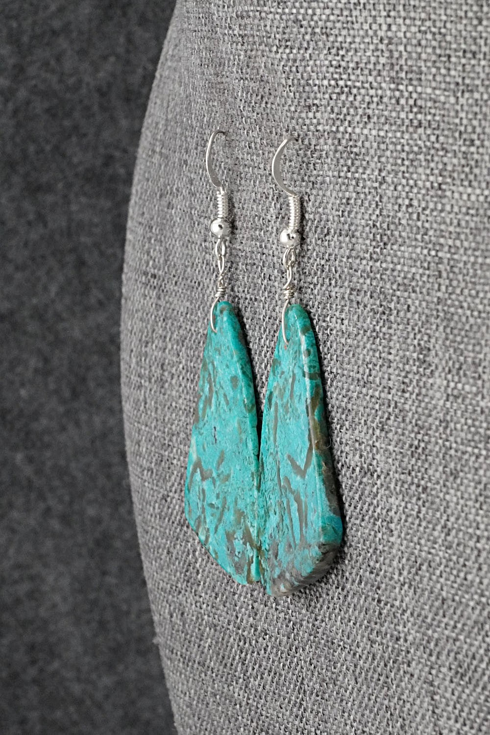 Turquoise & Sterling Silver Earrings - Louise Pete