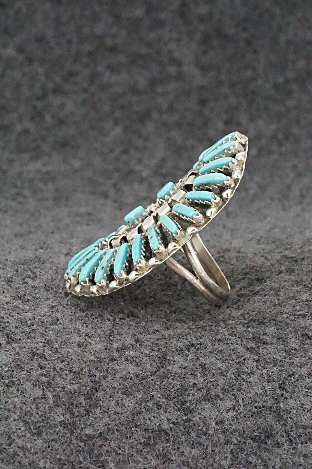 Turquoise & Sterling Silver Ring - Charlie John - Size 7