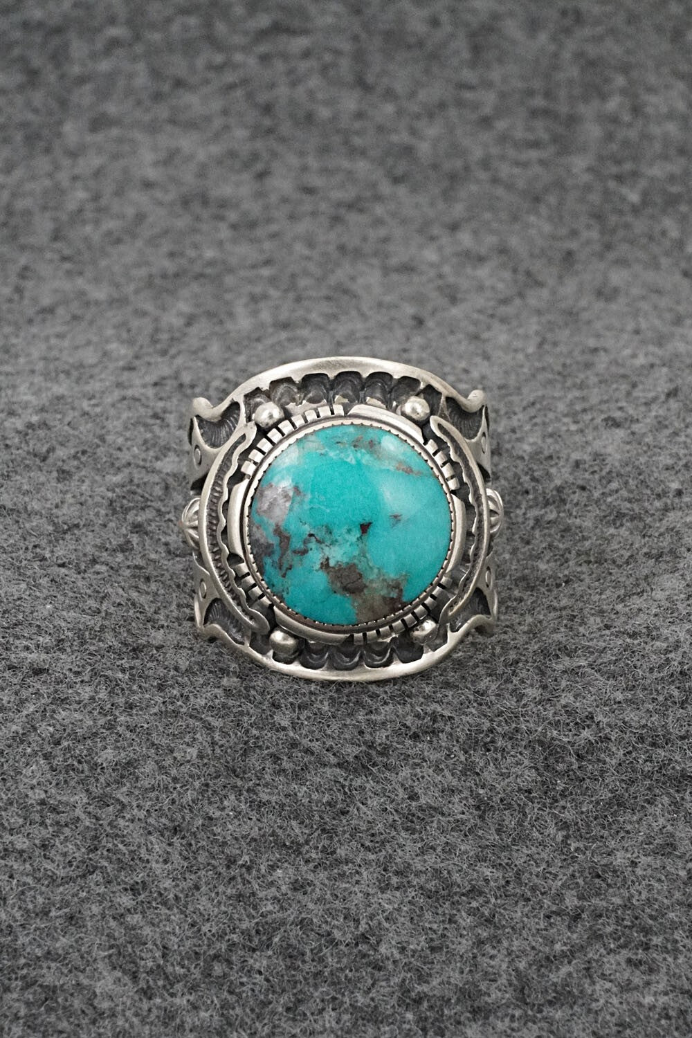 Turquoise & Sterling Silver Ring - Larson Lee - Size 12.5