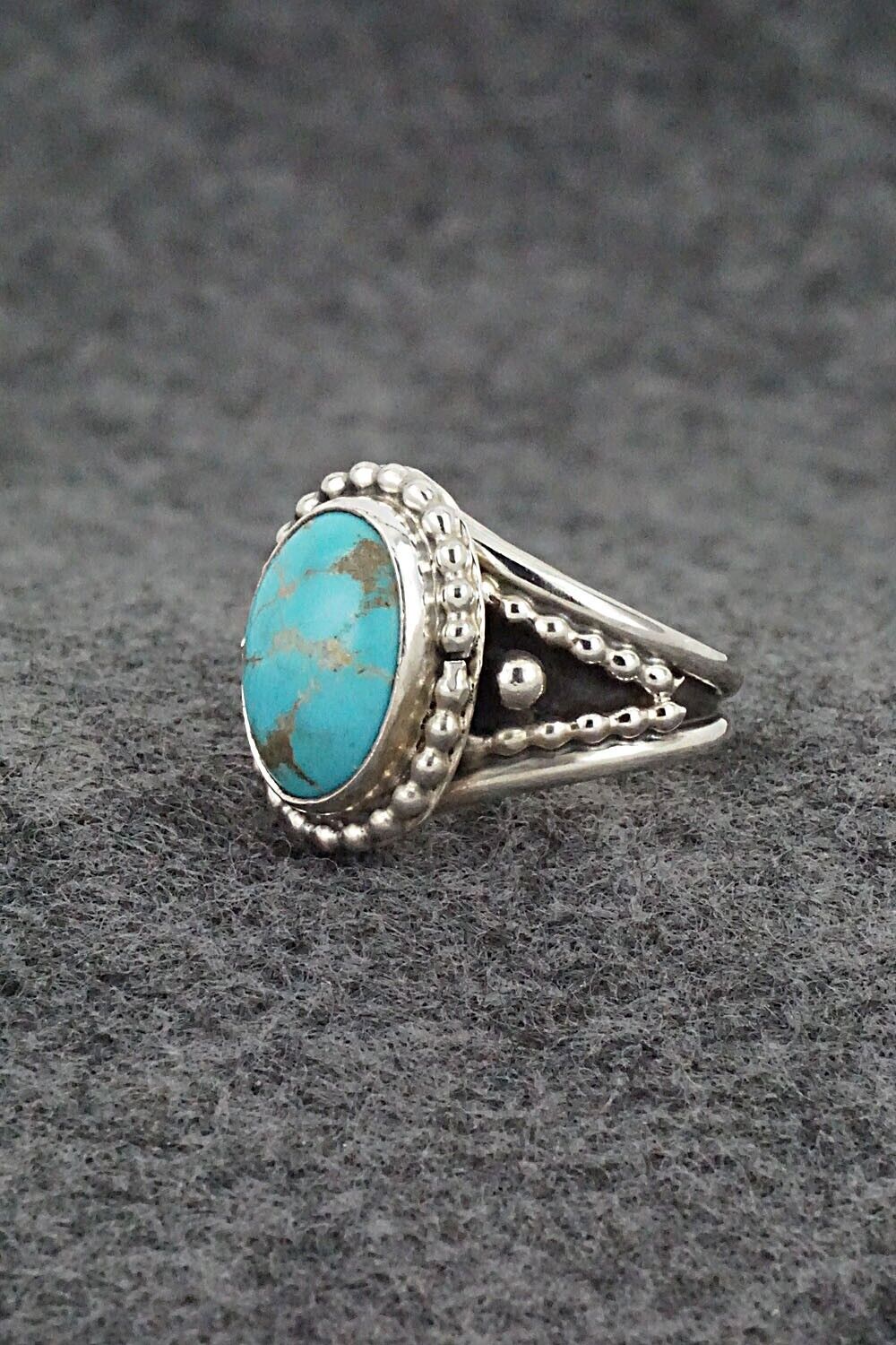Turquoise & Sterling Silver Ring - Thomas Yazzie - Size 7