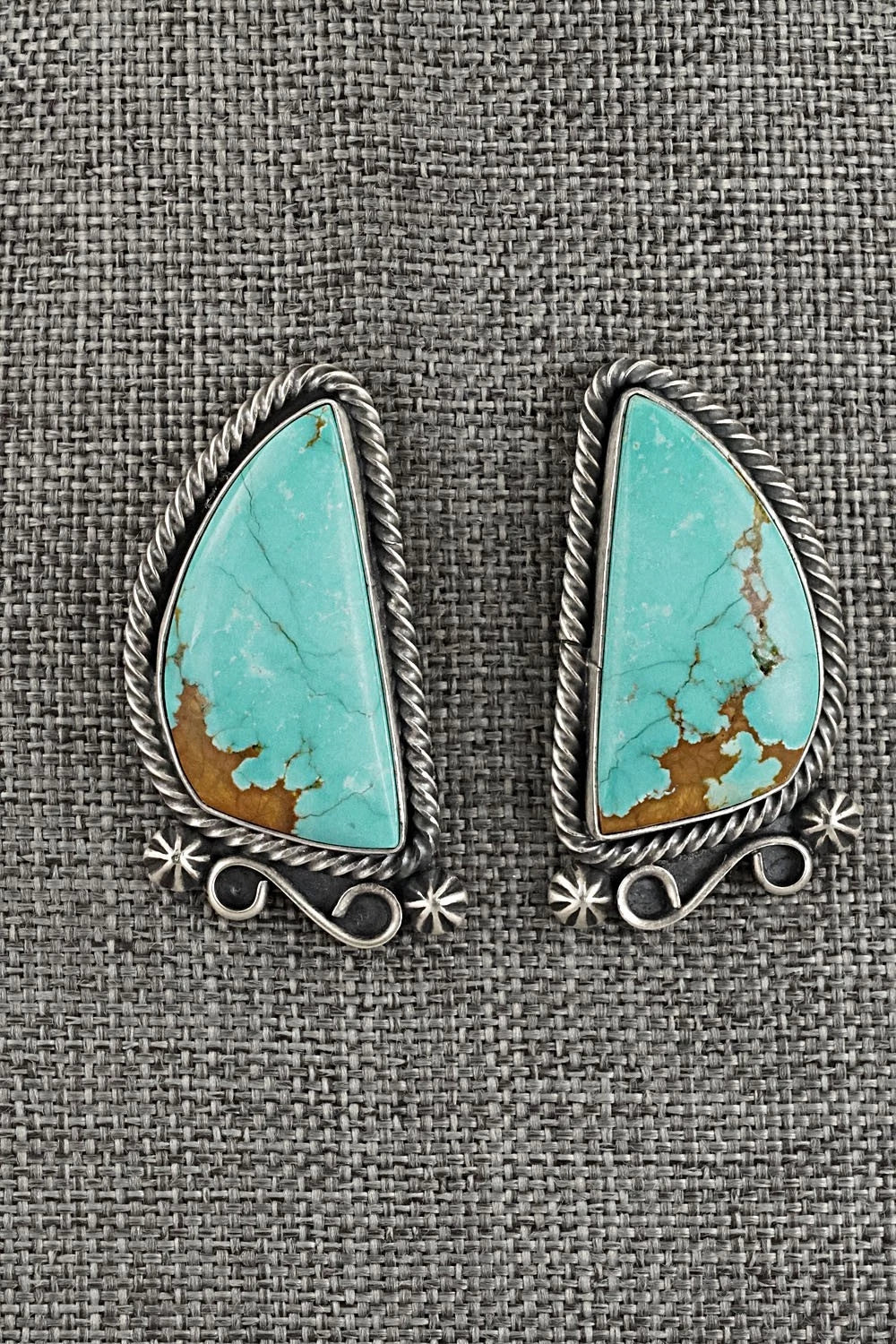 Turquoise & Sterling Silver Necklace and Earrings Set - Paul Livingston