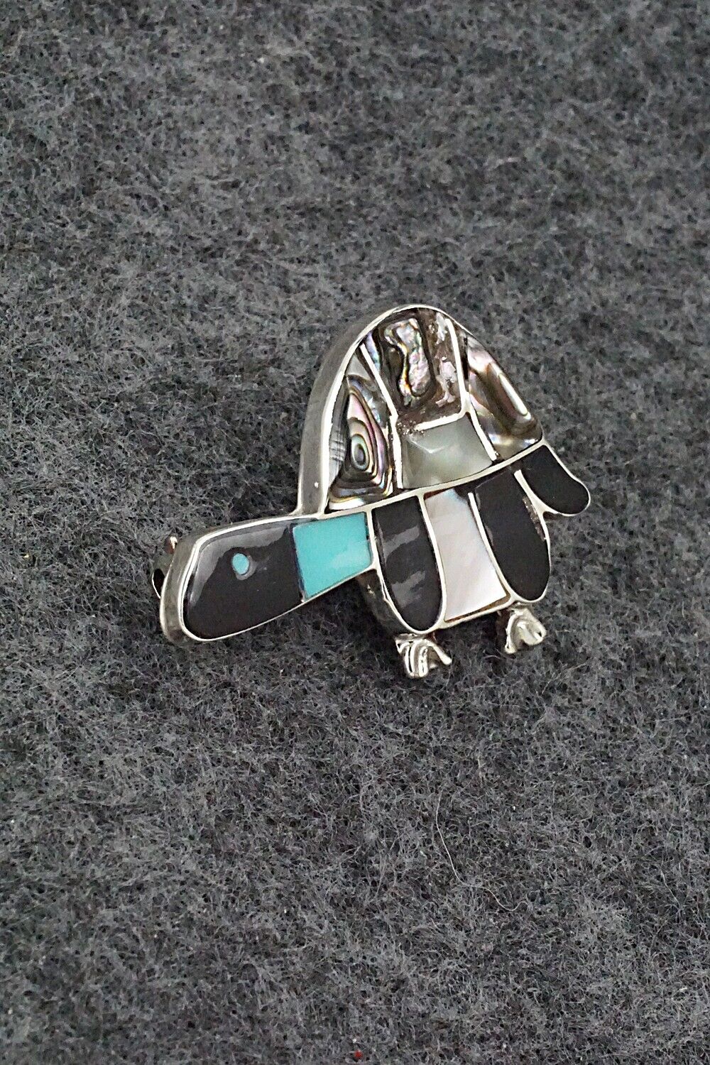 Multi Stone and Sterling Silver Pendant/Pin - Loretta Gia