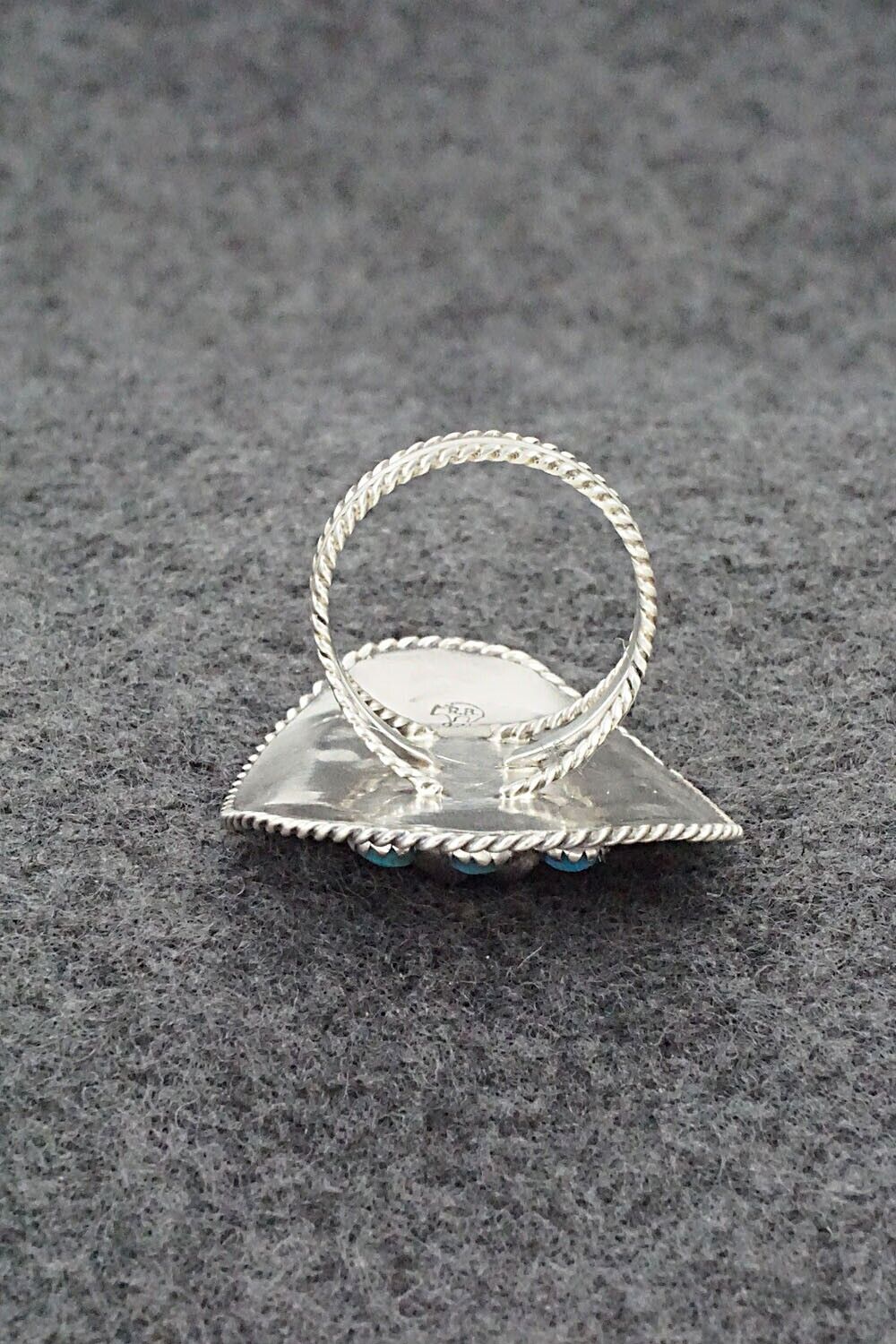 Turquoise & Sterling Silver Ring - Bobby Platero - Size 6.5