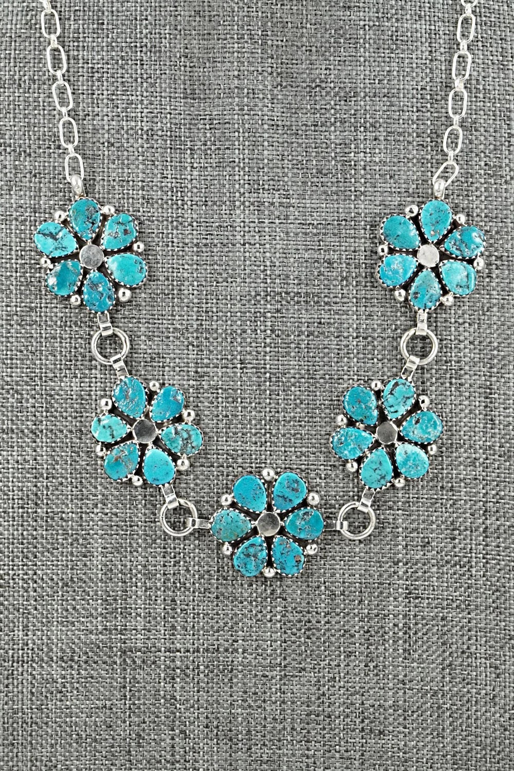 Turquoise & Sterling Silver Necklace - Anthony Brown