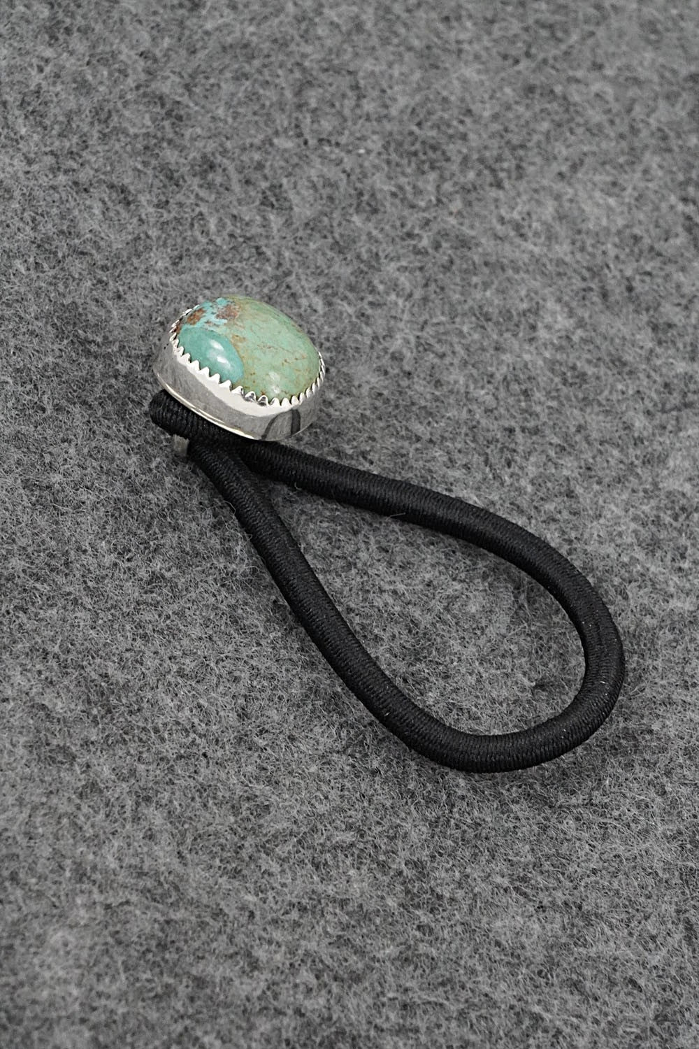 Turquoise & Sterling Silver Hair Tie - Jolene Begay