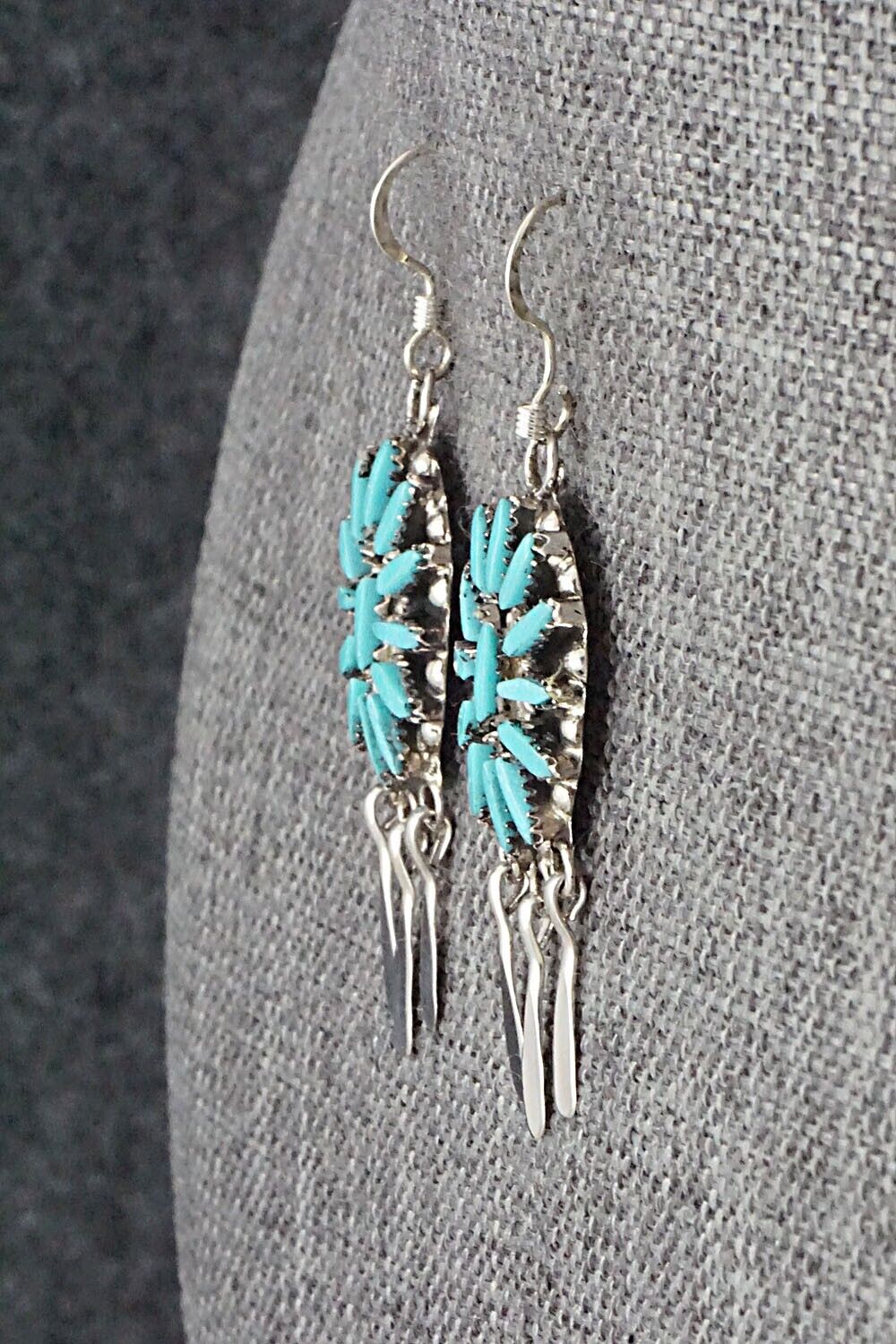 Turquoise & Sterling Silver Earrings - George Peina