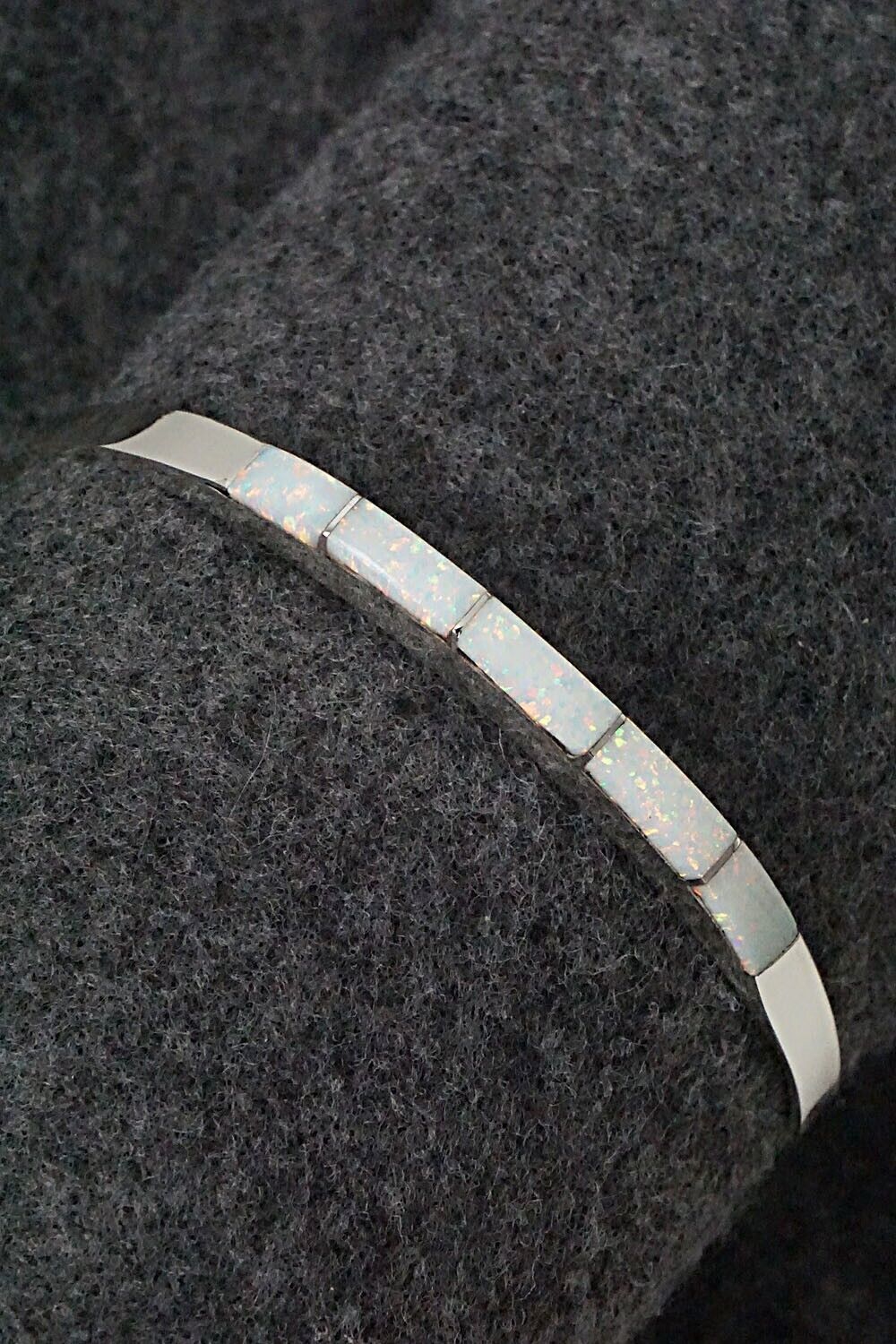 Opalite & Sterling Silver Inlay Bracelet - Phyllis Albert