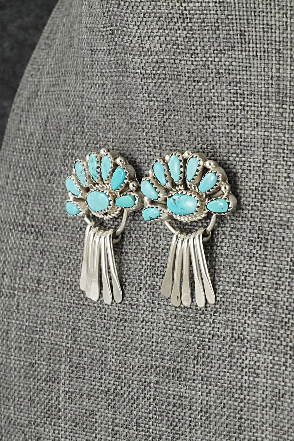 Turquoise & Sterling Silver Earrings - Justina Wilson