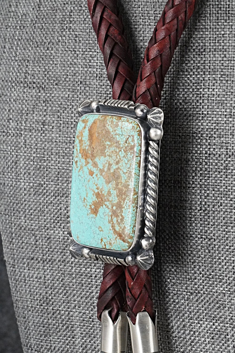 Turquoise & Sterling Silver Bolo Tie - Bob Becenti