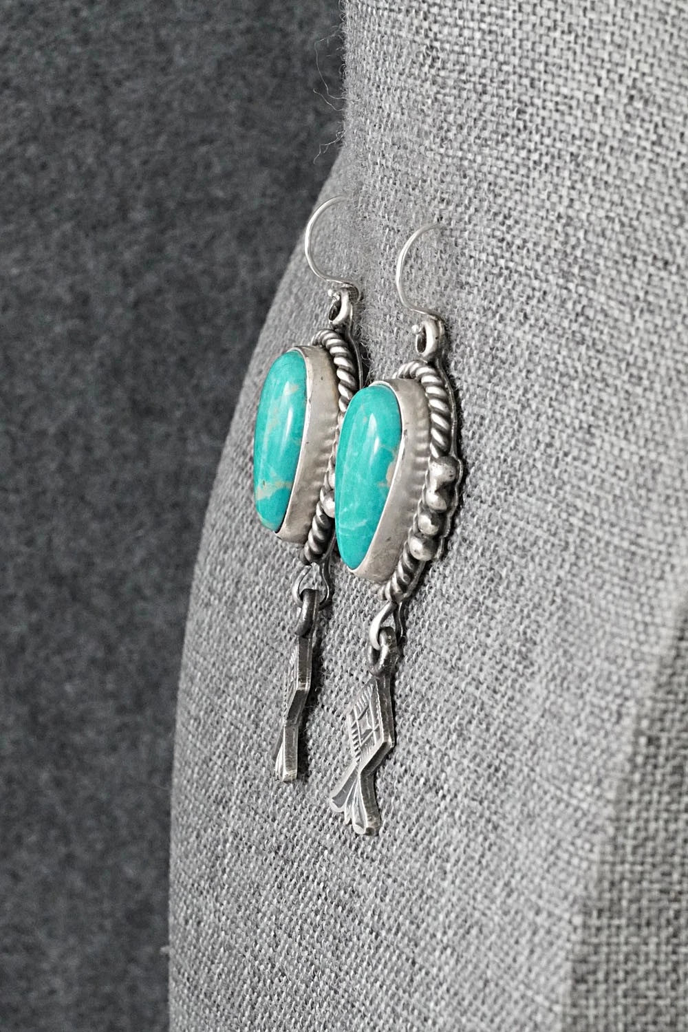 Turquoise & Sterling Silver Earrings - Michael Calladitto