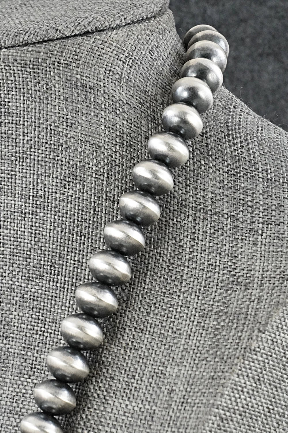 Sterling Silver Navajo Pearl Squash Blossom Necklace - Presley Haley