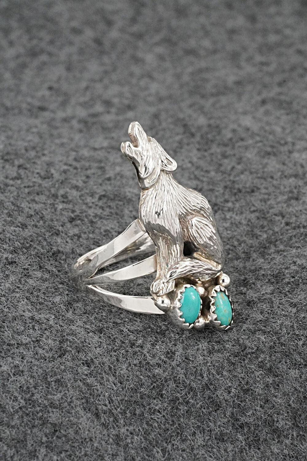Turquoise & Sterling Silver Ring - Robert Martinez - Size 8.5