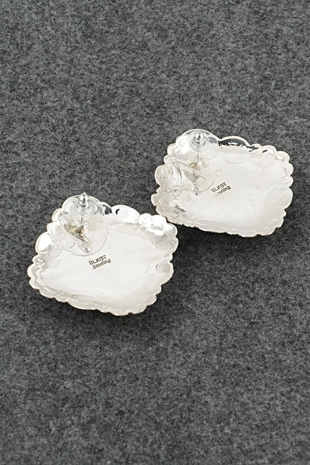 Turquoise & Sterling Silver Earrings - Arnold Blackgoat